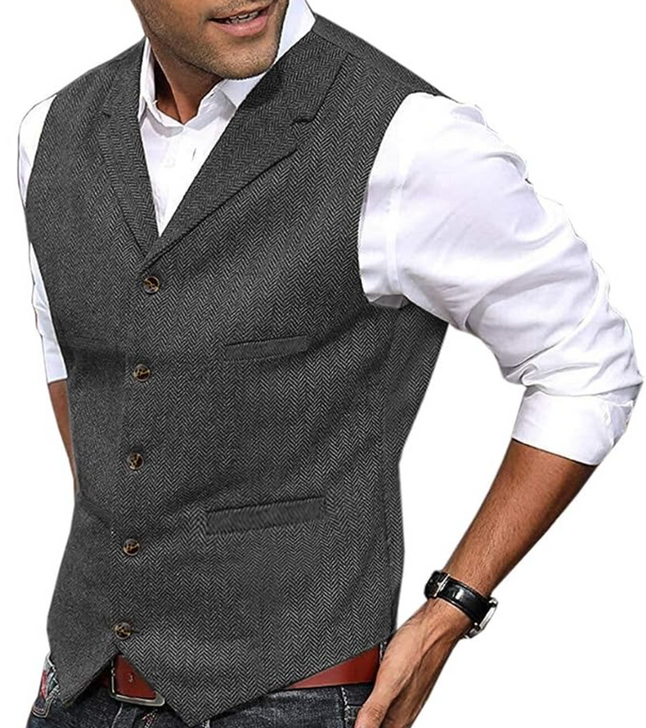Heren - Stijlvol vintage gilet - Perfect voor elke gelegenheid - Comfortabel en modieus - Vintage gilet voor mannen