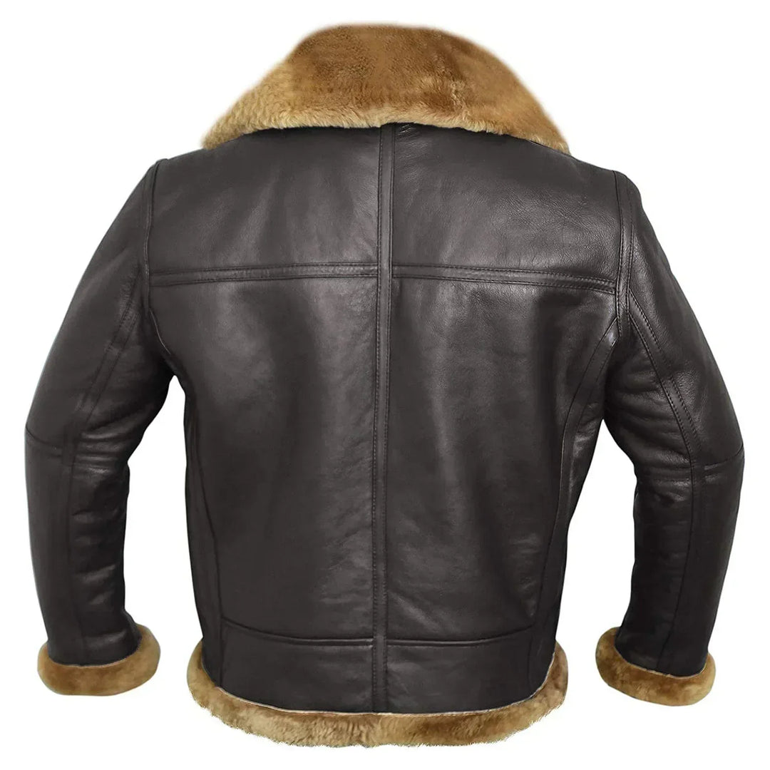 Heren - Bomberjack - Echt Omgekeerd Lam - Stijlvolle Ginger Jacket