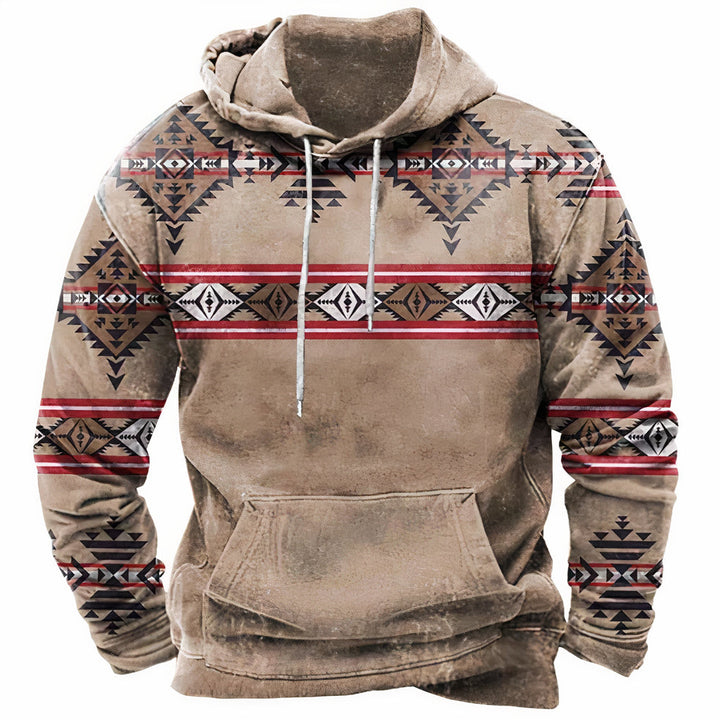 Heren - Vintage Hoodie - Cozy Cotton Blend - Retro Style Sweatshirt