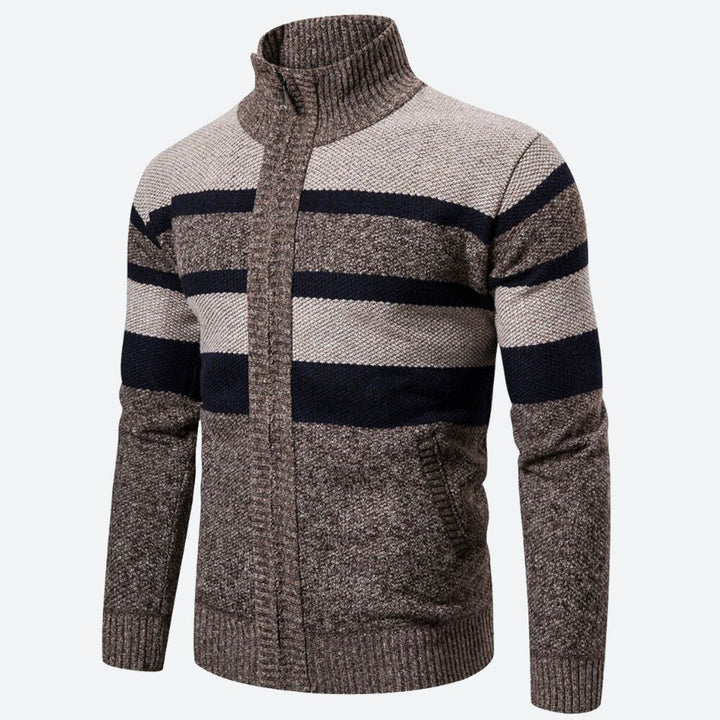 Heren – Gestreifter Pullover – Bequemes Baumwollmaterial – Modischer Herrenpullover für jeden Anlass