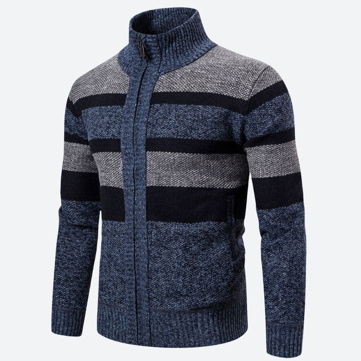 Heren – Gestreifter Pullover – Bequemes Baumwollmaterial – Modischer Herrenpullover für jeden Anlass