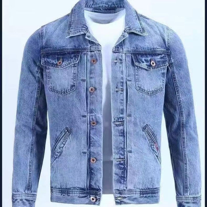 Heren - Tijdloos Klassiek Denimjack - Duurzaam Katoen - Perfect Casual Outfit voor Elke Gelegenheid