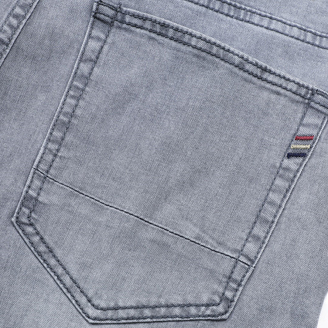 rechte katoenen denim broek