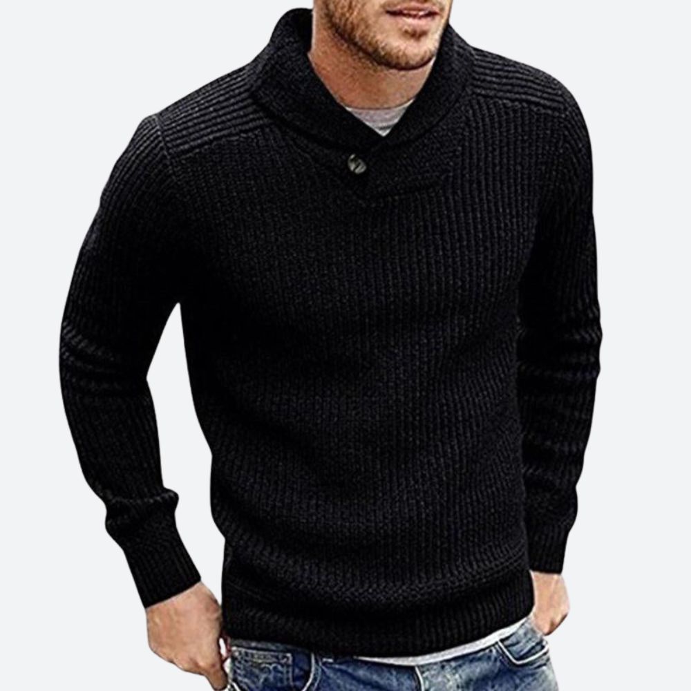 Heren – Pullover – Bequemer Strick – Modischer Einfarbiger Herrenpullover für Jeden Anlass