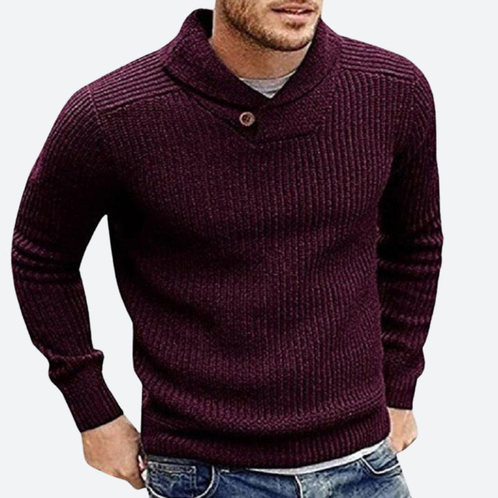 Heren – Pullover – Bequemer Strick – Modischer Einfarbiger Herrenpullover für Jeden Anlass