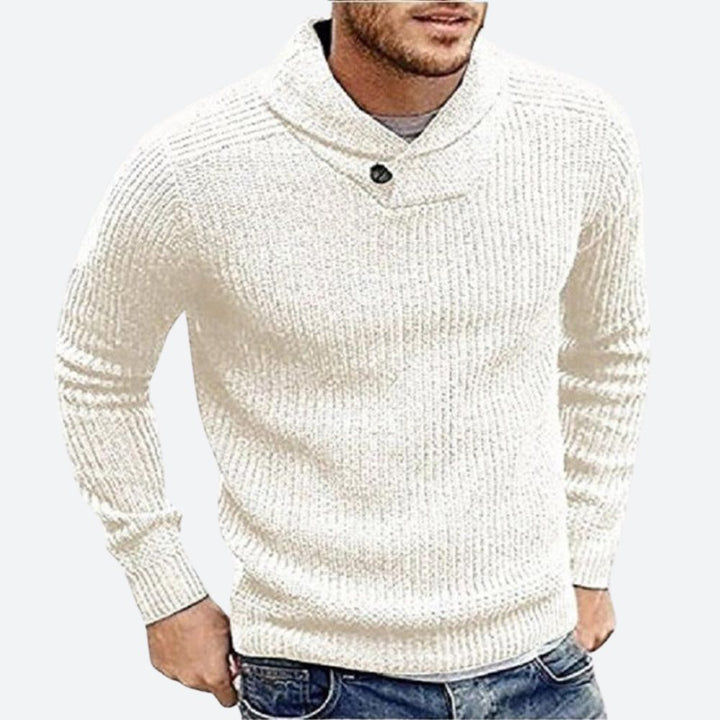 Heren – Pullover – Bequemer Strick – Modischer Einfarbiger Herrenpullover für Jeden Anlass