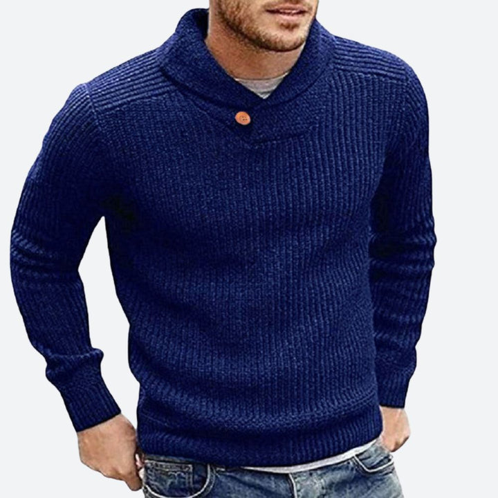 Heren – Pullover – Bequemer Strick – Modischer Einfarbiger Herrenpullover für Jeden Anlass