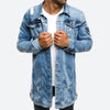 Heren - Halflang Spijkerjack - Gescheurd Denim - Trendy Casual Look voor een Modebewuste Stijl