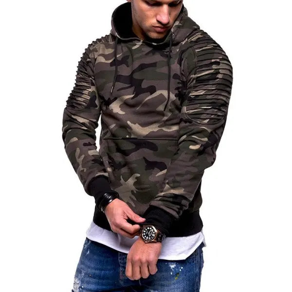 Heren - Camouflage Hoodie - Zacht Katoen - Comfortabele en Stijlvolle Outfit voor Elke Gelegenheid