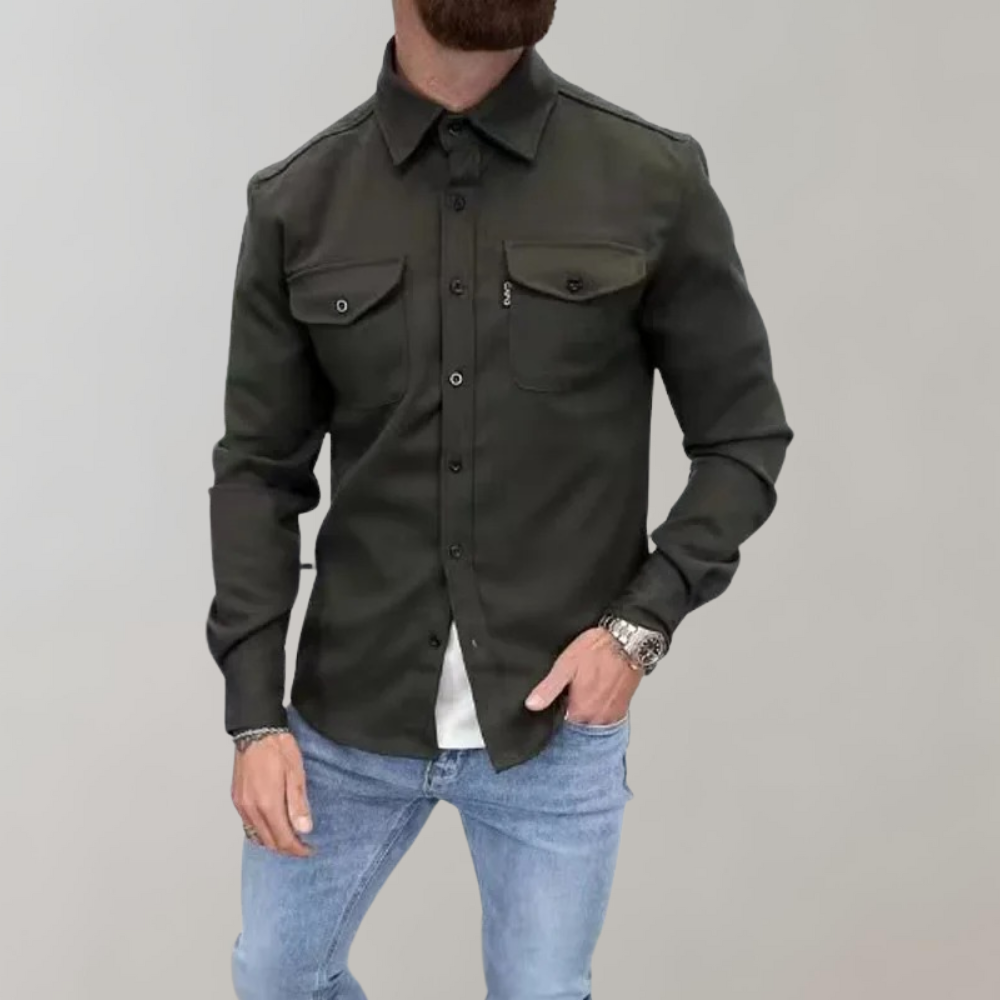 Overshirt met borstzak voor heren