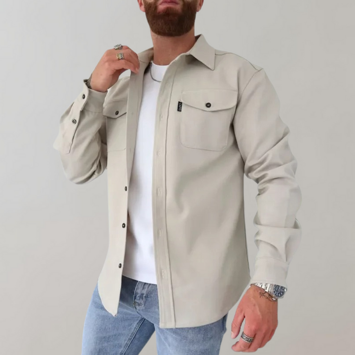 Overshirt met borstzak voor heren