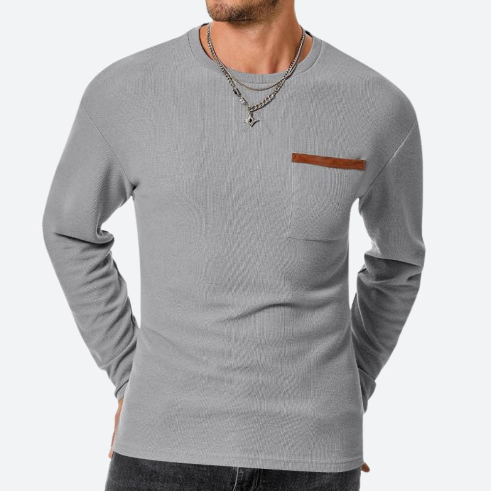 Heren - Casual Wafel Slim Fit Shirt - Lange Mouw - Comfortabel en Stijlvol