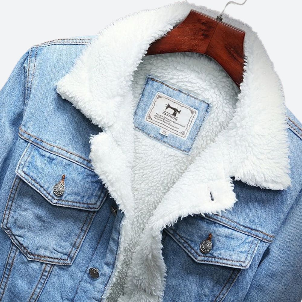 Heren - Winterjas - Denim - Stijlvolle en Comfortabele Jas voor Koude Dagen - Perfect voor Elk Weer