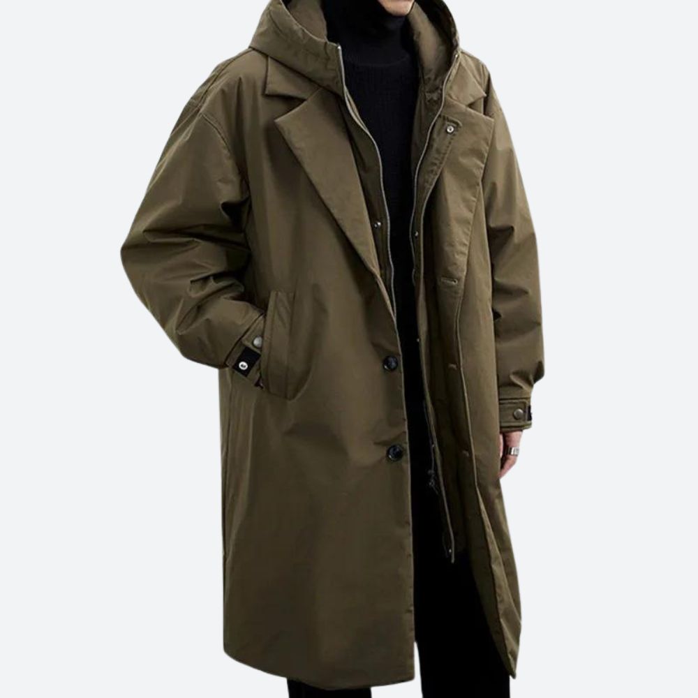 Mannen - Stijlvolle trenchcoat - Hoogwaardige stof - Trendy en veelzijdige buitenjas