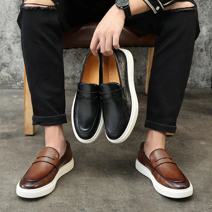 Heren - Loafers - Luxe Leer - Stijlvolle Instappers voor Casual en Formele Gelegenheden - Comfortabel en Tijdloos