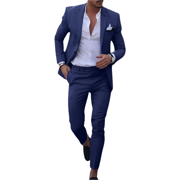 Heren - Elegante Slim Fit Pak - Hoogwaardige Stof - Perfect voor Formele Gelegenheden