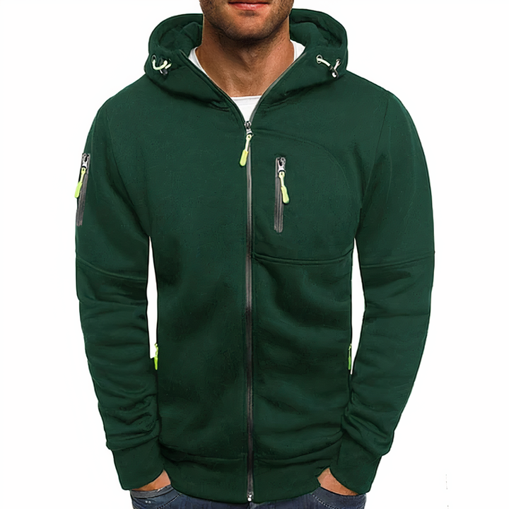 Heren - Hoodie met Ritssluiting - Comfortabel Katoen - Casual Sportkleding