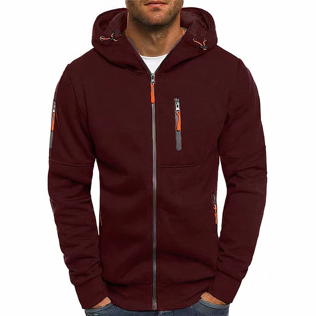 Heren - Hoodie met Ritssluiting - Comfortabel Katoen - Casual Sportkleding