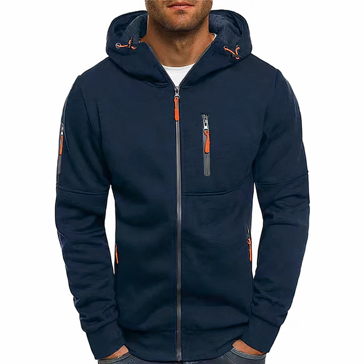 Heren - Hoodie met Ritssluiting - Comfortabel Katoen - Casual Sportkleding