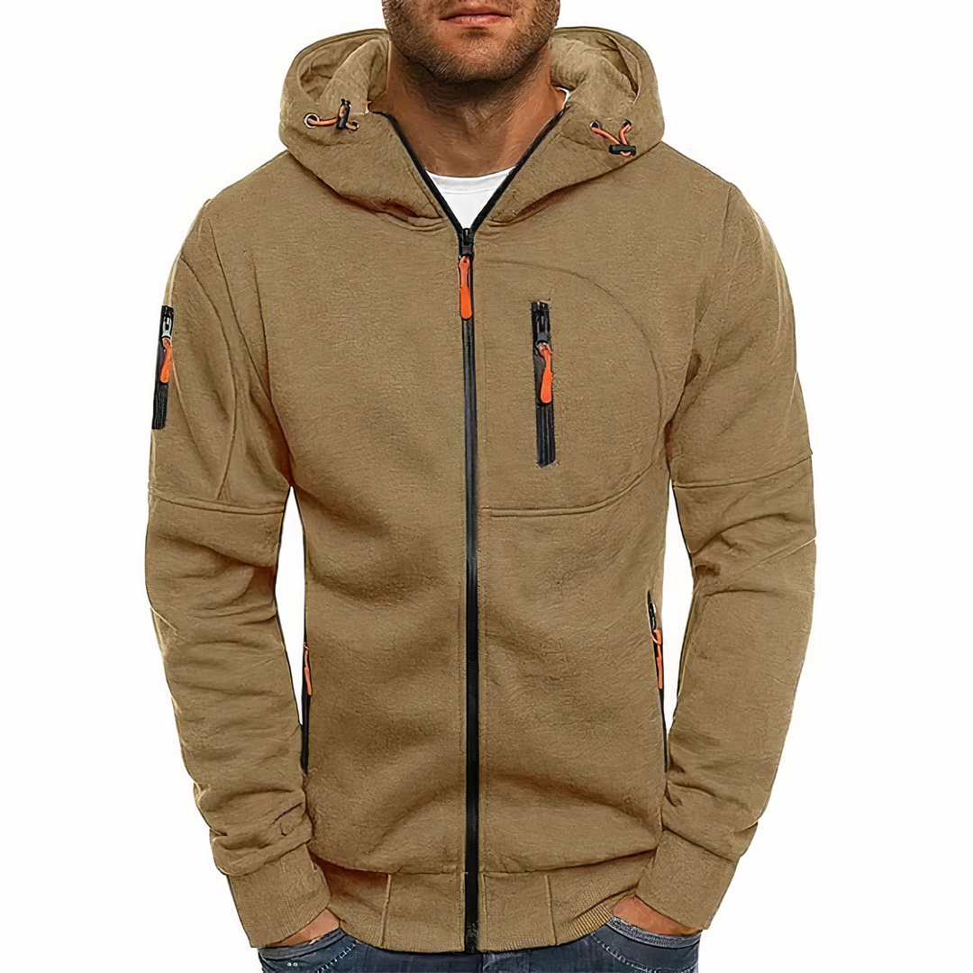 Heren - Hoodie met Ritssluiting - Comfortabel Katoen - Casual Sportkleding