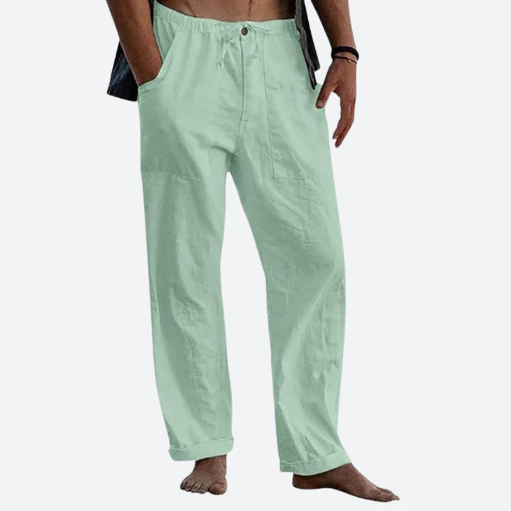 Herren - Casual Linnen Broek - Lichtgewicht en Ademend - Perfect voor Zomeroutfits