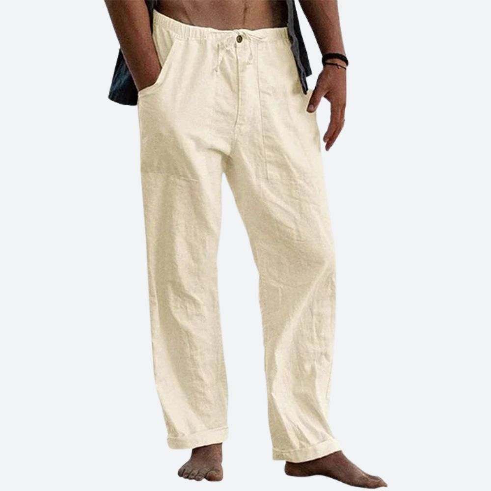 Herren - Casual Linnen Broek - Lichtgewicht en Ademend - Perfect voor Zomeroutfits