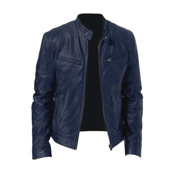 slim-fit leren jack