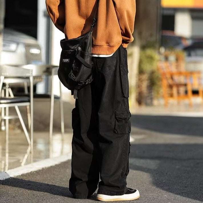 Multi-pocket baggy broek