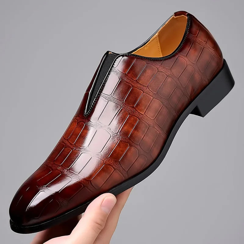 Heren - Business Shoes - Elegante Leer - Comfortabele Stijl voor Werk en Vrije Tijd