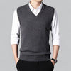 Heren - Mouwloos Vest - Zachte Stof & V-Hals - Perfect voor Stijlvolle Layering