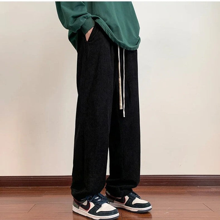 casual corduroy baggy broek