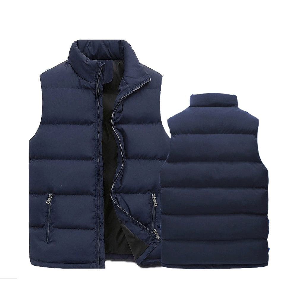 Bodywarmer - gevoerd met opstaande kraag en rits