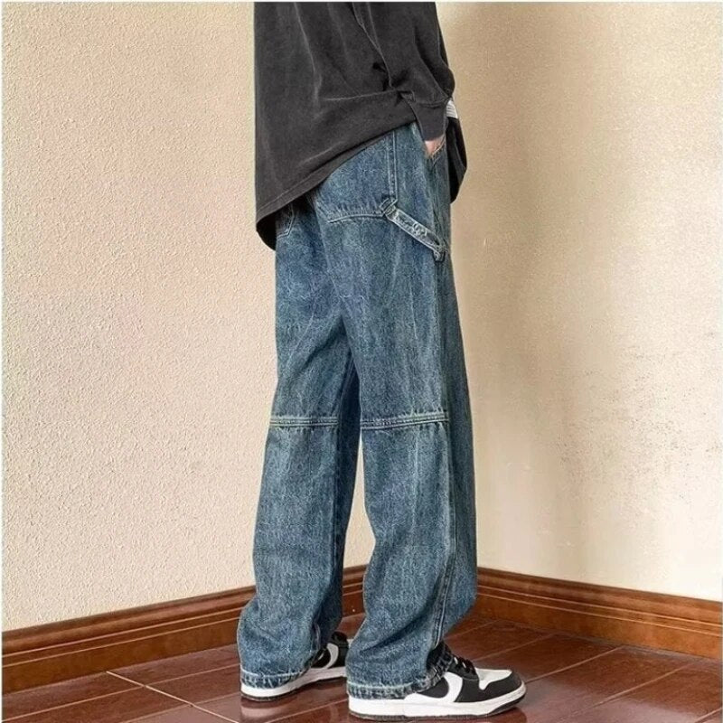 Katoenen jeans baggy broek