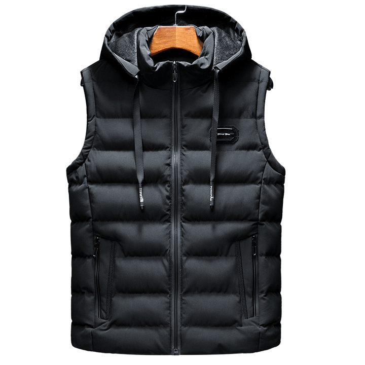 Premium Donzen Bodywarmer Vest met Capuchon en Trekkoorden