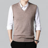 Heren - Mouwloos Vest - Zachte Stof & V-Hals - Perfect voor Stijlvolle Layering