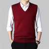 Heren - Mouwloos Vest - Zachte Stof & V-Hals - Perfect voor Stijlvolle Layering