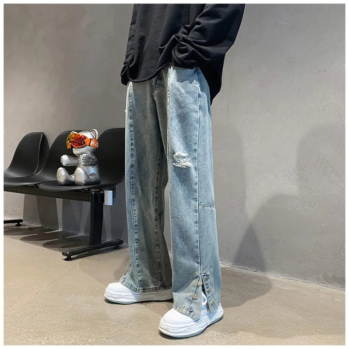 Denim loose fit jeans