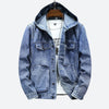 Mannen - Vest - Vintage Denim met Capuchon - Casual Comfort