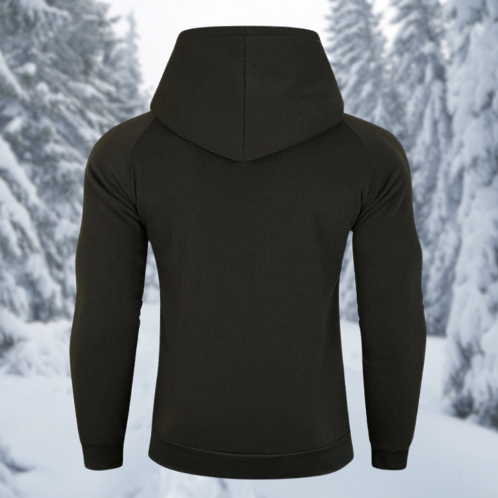 Heren - Fleece Hoodie - Met Ritssluiting - Comfortabele Winterkleding