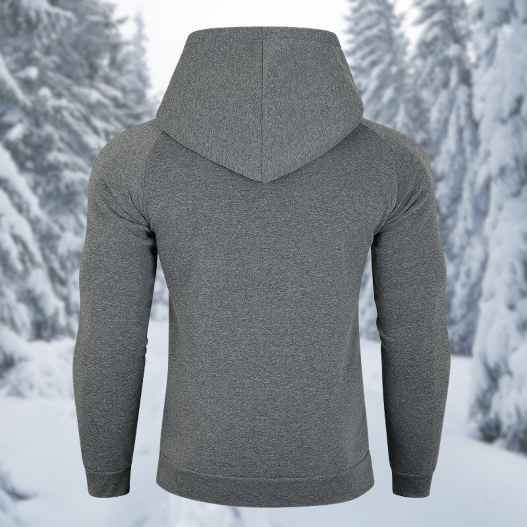 Heren - Fleece Hoodie - Met Ritssluiting - Comfortabele Winterkleding