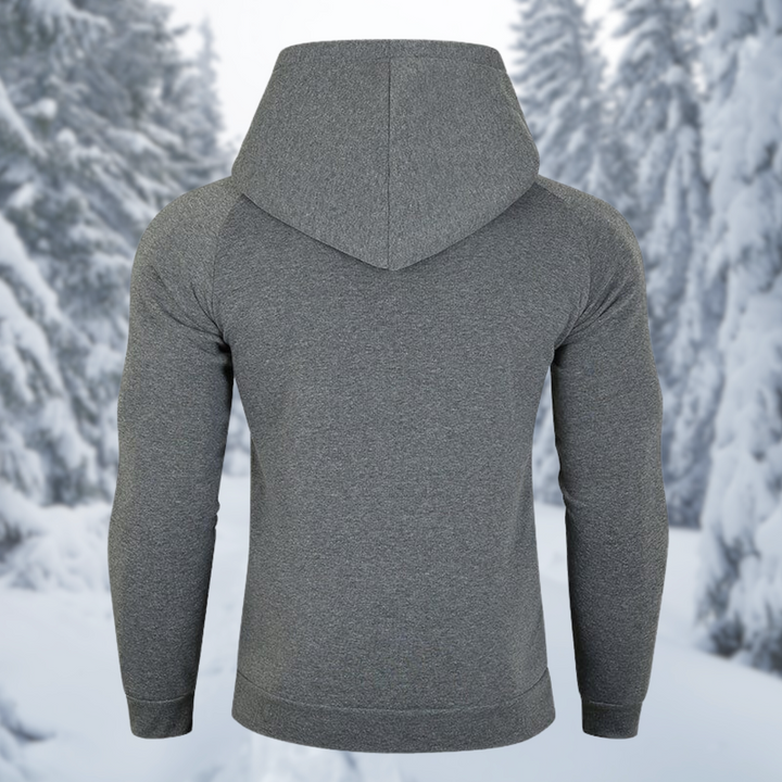 Heren - Fleece Hoodie met Rits - Comfortabel en Warm - Ideaal voor Elke Gelegenheid - Stijlvolle Casual Kleding