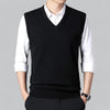 Heren - Mouwloos Vest - Zachte Stof & V-Hals - Perfect voor Stijlvolle Layering