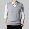 Heren - Mouwloos Vest - Zachte Stof & V-Hals - Perfect voor Stijlvolle Layering
