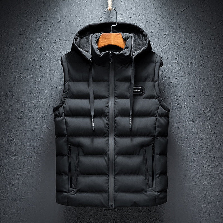 Premium Donzen Bodywarmer Vest met Capuchon en Trekkoorden