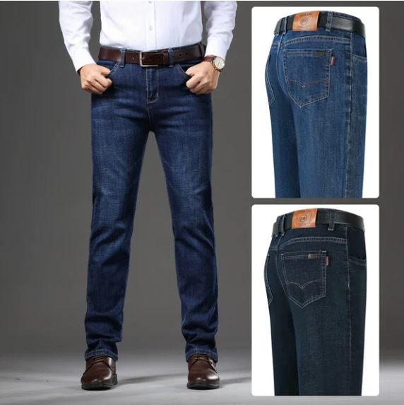 Heren - Stretch Jeans - Comfortabele Denim - Stijlvolle Pasvorm voor Dagelijks Gebruik