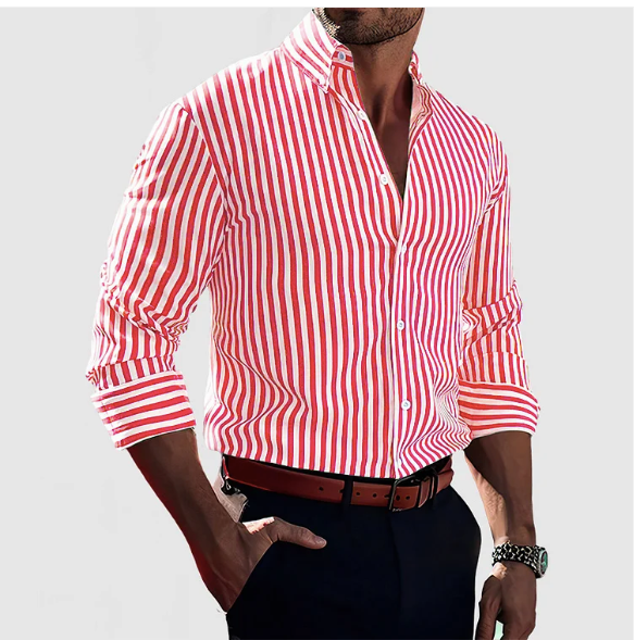 Heren - Casual Button-Down Overhemd - Stijlvol en Comfortabel - Perfect voor Elke Gelegenheid