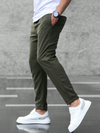 Heren - Premium Stretch Slim Fit Broek met Trekkoord - Comfortabele Effen Kleur - Ideaal voor Elke Gelegenheid