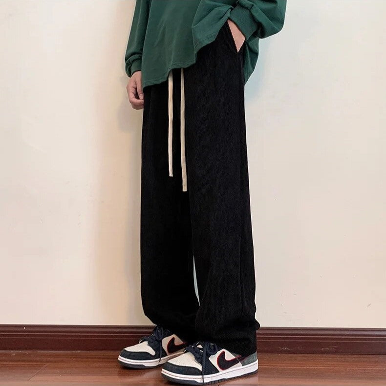 casual corduroy baggy broek