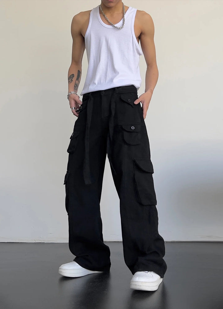 rechte cargo baggy broek