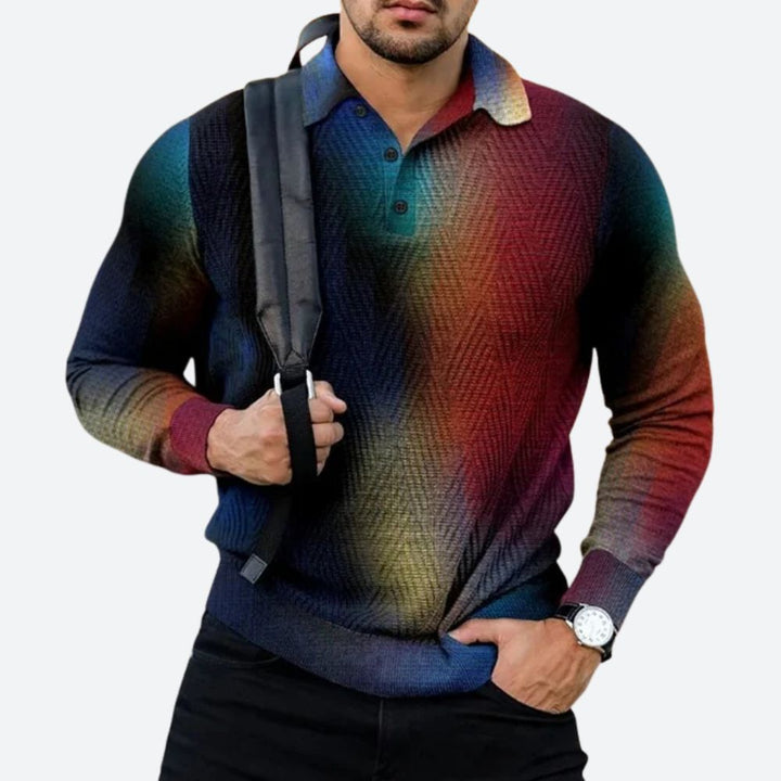 Heren – Langärmeliges Business-Poloshirt – Hochwertige Baumwolle – Elegantes Design für den Arbeitsalltag